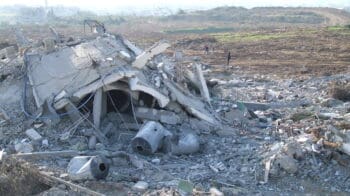 Gaza strip west bank Israel Palestine building bombed