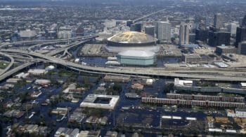 Hurricane Katrina New Orleans Louisiana Superdome storm surge
