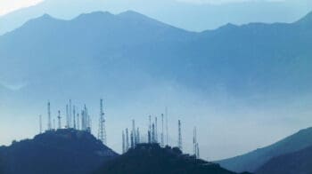 broadcast towers mountains